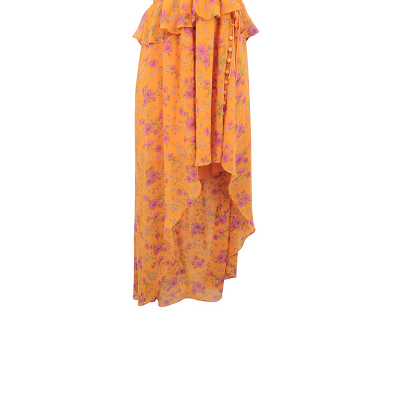 For Love & Lemons Women's Size Small Sleeveless Orange Floral Dress - Picture 5 of 11